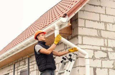 Pose et remplacement de gouttières à Crépand